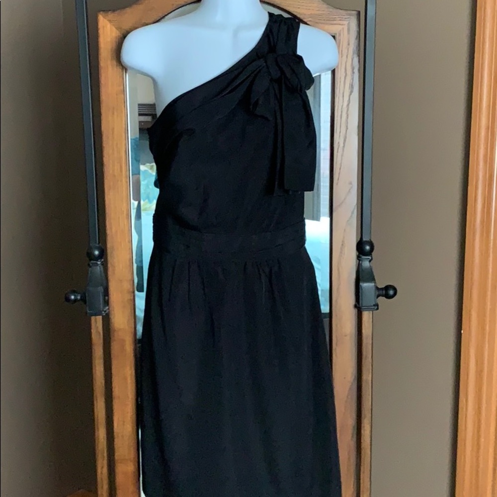Black one shoulder dress